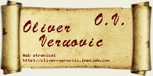 Oliver Veruović vizit kartica